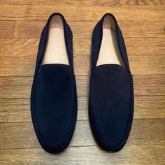 A.Testoni Blue Suede Loafers. Blue Suede Loafers, Suede Loafers, Blue Suede, Slip Ons, Loafer Shoes, Men's Shoes, Loafers, Size 12, Slip On