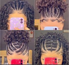 Penteado para cabelo cacheado Short Mixed Curly Hair Hairstyles, Natural Hairstyles For Black Women Rubber Bands, Cute Hairstyles For Short Hair Curly, Rubber Band Hairstyles Natural Hair Easy, Rubberband Hairstyles Natural Hair, Hairstyle For Curly Hair, Curly Hair Hairstyle, Curly Hair Dos, Girl With Curly Hair