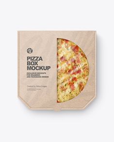 the pizza box mockup is ready to be used as an advertisement or brochure