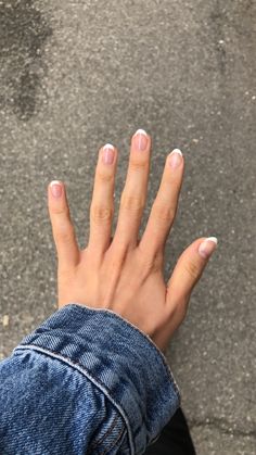 Short French Nails Squoval, Birthday Nails Short Simple, Extra Short French Tip Nails, Micro French Pedicure, Blair Waldorf Inspired Nails, French Manicure Classic, Acrylics On Short Nail Beds, Short French Acrylics, Giving Birth Nails