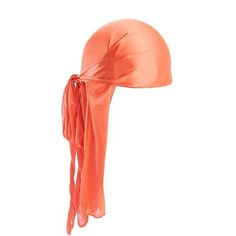 Orange Silk Durag - Taelor Boutique Pirate Scarf, Scarf Hood, Head Bandana, Doo Rag, Pirate Hat, Streetwear Chic, Satin Noir, Cycling Cap, Pirate Hats