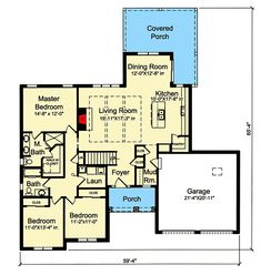 the first floor plan for a house