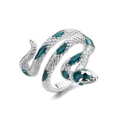 PRICES MAY VARY. 🐍【Special Symbolism】Hokygoky has the best designers, the latest ring design is inspired by the snake, which is closely related to the life force and primordial energy, symbolizing people's desire and pursuit of a better life, meaning constant transformation and growth, and is regarded as a powerful totem representing the source of life, meaning healing, change, bringing good luck. 🐍【First-Class Material & Exquisite Craftsmanship】This snake ring for men and women is made of hig Rings Snake, Boho Snake, Ring Party Jewelry, Romantic Rings, Snake Ring Silver, Ring Gifts, Snake Jewelry, Gothic Rings, Wedding Party Jewelry