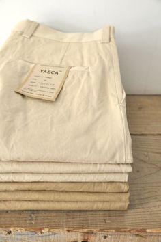 YAECA Chino Cloth Pants Cloth Pants, Japanese Fashion, Fashion Brands, Khaki Pants, Fashion Branding, Tokyo, Graphic Design, Tags, ? Logo