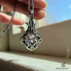 Talisman Pendant, Artisan Jewelry, Pendant Necklaces, Lavender, Healing, Necklaces, Pendant Necklace, Gemstones, Pendant