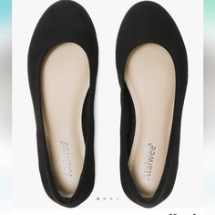 Ataiwee Women's Wide Width Flats Shoes - Casual Comfortable Round Toe Plus Size Ballet Shoes. Color: Black Size: 9 Plus Size Ballet, Ankle Strap Wedges, Swim Shoes, Peep Toe Sandals, Suede Flats, Silver Shoes, Flats Shoes, Shoes Color, Shoes Casual