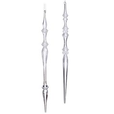 pair of crystal candlesticks on white background