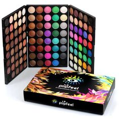 Popfeel Professional 120 Colors Eye Shadow Palette. Make Up Kits, Shimmer Eyeshadow Palette, Glitter Eyeshadow Palette, Makeup Eyeshadow Palette, Eyeshadow Set, Matte Eyeshadow Palette, Shimmer Eyeshadow, Eyeshadow Pallets, Makeup Box