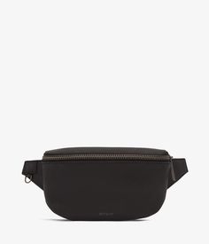 Matt & Nat VIE - Black Buckle Belt, Metal Zipper, Zipper Detail, D Ring, Belt Bag, Patch Logo, Buckle