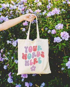 This 100% cotton canvas tote bag features your custom words in a trendy western wavy font. These totes make a great gift for anyone in your life - family, friends, bridesmaids, teachers, coworkers, yourself... the options are endless. Perfect for adding your little ones name for trick or treating, a teacher gift bag, the farmers market, carrying books, or whatever else you need. HOW TO ORDER: * Type your text in the "personalization" box * Select your text color in the dropdown box * Add to cart Personalized Cotton Canvas Bag For Travel, Personalized Cotton Canvas Travel Bag, Customizable Cotton Canvas Bag For Travel, Retro Rectangular Canvas Bag With Letter Print, Personalized Cotton Canvas Tote Bag, Personalized Letter Print Tote Bag, Preppy Tote Bag, Preppy Tote Bags, Teacher Gift Bags