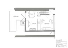 the floor plan for an apartment with two bedroom and one bathroom, including a living room