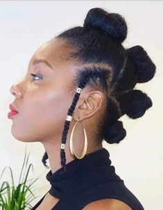 Cabello Afro Natural, Faux Hawk Hairstyles, Cute Natural Hairstyles, Protective Hairstyles For Natural Hair, Natural Braids, Beautiful Hair Accessories, Natural Hair Styles Easy