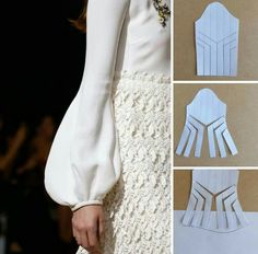 the details of a dress being made out of paper