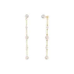 Finish off your elegant attire with these MC Collective freshwater cultured pearl chain drop earrings. Click on this JEWELRY & WATCHES GUIDE to learn about fit, styles, materials and more! Finish off your elegant attire with these MC Collective freshwater cultured pearl chain drop earrings. Click on this JEWELRY & WATCHES GUIDE to learn about fit, styles, materials and more! FEATURES Length: 3.6 in. Backings: post Metal: brass Plating: 14k gold, rhodium Finish: polished Nickel freeCULTURED PEARL Elegant White Chain Earrings, Elegant Dangle Chain Linear Earrings, Elegant Linear Dangle Earrings With Chain, Elegant Chain Linear Earrings As Gift, Elegant Formal Pearl Earrings With Adjustable Chain, Chain Drop Earrings, Post Metal, Elegant Attire, Pearl Chain