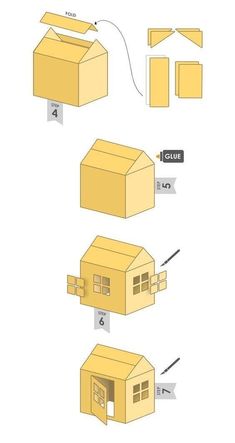 the instructions for how to make a paper house