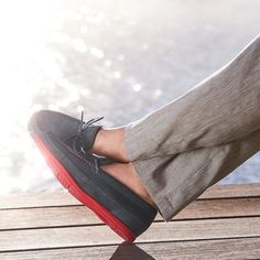 Sit back + relax in these amazing loafers. #MensFootwear #Comfort #Style #Loafers Style Loafers, From Dress, Sit Back And Relax, Sit Back, Warm Weather, Boat Shoes