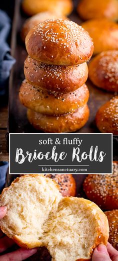 soft and fluffy brioche rolls are the perfect snack for any family or friends