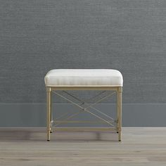 Jules Rectangular Vanity Stool Vanity Stools Bathroom, Vanity Stool Ideas, Feminine Office Space, Bathroom Vanity Stool, Chinoiserie Home, Bedroom Vanity Desk, Bathroom Chair, Bath Stool, Bathroom Stool