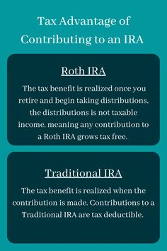 the tax advantage for an ira is shown in two different languages, including one that has been