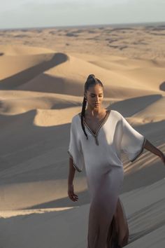 Kaftan Photoshoot Ideas, Morocco Outfits, Desert Dunes, Ombre Pattern, Carnival Rides, Photoshoot Makeup, Beaded Trim, Feminine Outfit, Aaliyah