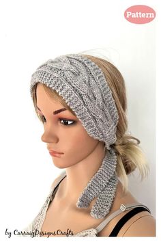 8 Tie Back Headband Knitting Patterns - Page 2 of 2