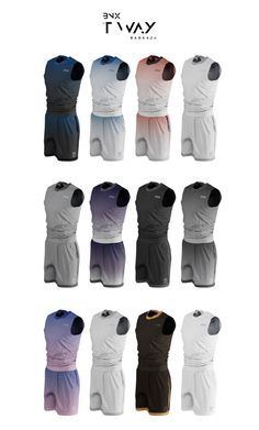 the different types of basketball uniforms are shown