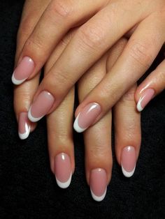 Opal Nails, Manicure Tips, French Tip Acrylic Nails, French Acrylic Nails, French Nail Designs, Nails Almond