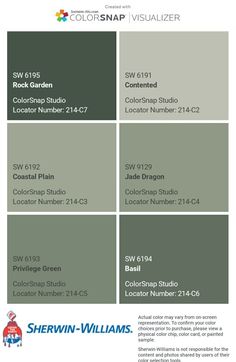 the color scheme for sherwinn - williams's paint colors