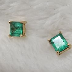 18kt Emerald Stud Earrings. Gorgeous! Appraisal On Hand And It Will Be Emailed To You Upon Request. Emerald Stud Earrings, Emerald Earrings Studs, Earrings Color, Limited Time, Emerald, Jewelry Earrings, Gift Ideas, Stud Earrings, Women Jewelry