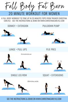 Quick Burn Workout, Quick 20 Minute Workout, 20 Minute Full Body Workout At Home, At Home Quick Workouts For Women, Workouts For Quick Results, Quick Mom Workout At Home, 20 Min Full Body Workout Gym, Gym Workout Full Body Women, Christina Carlyle Workout