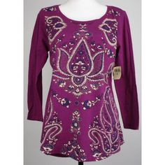 Long Sleeve Cotton Blouse With Paisley Print For Fall, Casual Purple Top With Paisley Print, Casual Purple Paisley Print Top, Fitted Paisley Print Top For Fall, Lucky Brand Outfits, Soft Boots, Cream Pants, Embroidered Leather, White Halter Maxi Dress