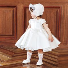 Only $69.99, Flower Girl Dresses Vintage Baby Collar Princess Flower Girl Dress With Sleeves Couture Pageant Gown #TG7099 at #GemGrace. View more special Flower Girl Dresses now? GemGrace is a solution for those who want to buy delicate gowns with affordable prices, a solution for those who have unique ideas about their gowns. Little Princess collection new arrived, shop now! Fitted Princess Dress For Baptism In Spring, Fitted Princess Gown With Floral Applique, Princess Gown With Floral Applique, Spring Pageant Ball Gown With Fitted Bodice, Spring Ball Gown With Fitted Bodice For Pageant, Fitted Spring Ball Gown For Dress-up, Spring Princess Style Fitted Ball Gown, Spring Fitted Ball Gown For Dress-up, Fitted Princess Ball Gown For Spring