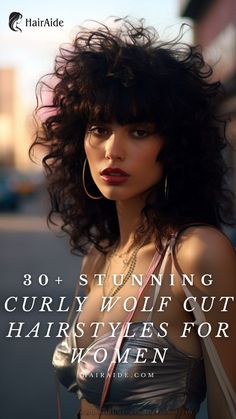 Easy Free 100+ Hairstyle Ideas|Hairstyle Beauty|Hairstyles For Medium Length Hair (#90) - Summer Hair Ideas Wolf Cut On Curly Hair, Curly Hair 2c, Bob Hair Color Ideas, Curly Wolf Cut, Summer Hair Ideas, A Wolf Cut, Wild Curly Hair, Olive Hair, Bob Hair Color