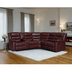 a living room scene with focus on the sectional sofa