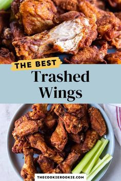 the best fried wings recipe with chicken and celery