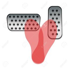 an image of a foot with two pads on top of it stock photo - 5479