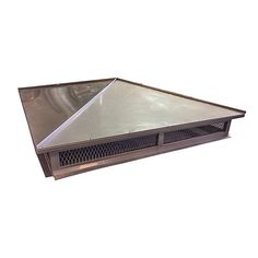 a metal roof vent on top of a white wall