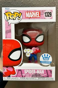 the spider - man pop vinyl figure is in its box