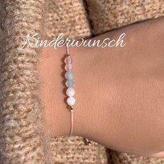 As a gift for your loved ones or for yourself, you will feel supported, protected and safe <3 The bracelet is made of macrame yarn with faceted rose quartz, aquamarine and moonstone natural stone beads (4 mm). The spacer beads (2.5 mm) are made of 14k gold filled or stainless steel. It is adjusted with a knotted sliding clasp so that it fits almost every wrist. Your piece of jewelry will be delivered with a beautiful card with meanings and motivational quote and in a delicate organza bag ready f Macrame Yarn, Lucky Bracelet, Natural Stone Beads, Stone Material, Quartz Rose, Tumbled Stones, Rock Crystal, Crystal Pearls, Motivational Quote