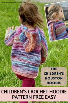 the children's crochet hoodie pattern is easy to make