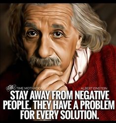 albert davis quote about negative people and the idea that they are able to solve them