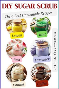 Discover the 6 best DIY sugar scrub recipes that will leave your skin glowing and refreshed. From lavender and rose to lemon and coffee, these simple and natural homemade scrubs are perfect for exfoliating and moisturizing your skin. Whether you're looking for a luxurious body scrub or a thoughtful gift idea, these DIY sugar scrub recipes are easy to make and packed with nourishing ingredients. Pamper your skin with these delightful scrubs and enjoy smooth, radiant skin! Halloween Body Scrub, Diy Body Care Recipes, Diy Self Care Ideas, Coconut Sugar Scrub Recipe, Oshc Activities, Spa Event, Recipes For Glowing Skin, Easy Diy Body Scrub, Diy Spa Recipes