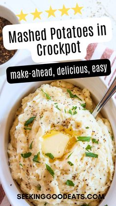 mashed potatoes in crockpot make - ahead, delicious, and easy recipe