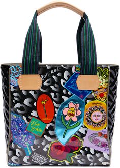 Consuela Consuela Zoe Classic Tote - Little Miss Muffin Children & Home Vinyl Panels, New Orleans Mardi Gras, Creative Co Op, Handbag Heaven, Everyday Tote, Vinyl Siding, Patch Quilt, Leather Accents, Mesh Bag