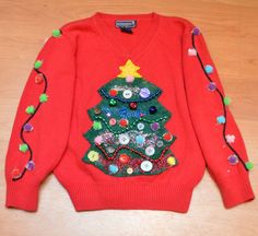 DIY Ugly Sweater Cheap Ugly Christmas Sweater, Kids Ugly Sweater, Diy Sweater, Sweater Ideas