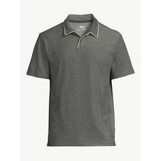 Elevate Your Wardrobe With This Stylish And Versatile Free Assembly Men's Taped Oxford Pique Polo Shirt. Designed With A Collared Neckline And Pullover Closure, This Shirt Is Perfect For Travel, Activewear, Casual, And Business Occasions. Made From A Lightweight And Easy-Care Cotton Blend Fabric, This Polo Shirt Is Suitable For All Seasons And Features A Trendy Pique Pattern In A Classic Gray Color. It Also Comes With Short Sleeves, Button Accents, And A Regular Fit, Making It A Comfortable And Classic Gray Cotton Polo Shirt, Sporty Collared Top With Placket, Dark Fabric, Classic Gray, Pique Polo Shirt, All Seasons, Gray Color, Oxford, Active Wear