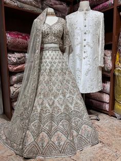 Embroidered Anarkali Sherwani For Reception, Raw Silk Choli With Dabka For Reception, Anarkali Kundan Sherwani For Reception, Anarkali Style Sherwani With Dupatta For Designer Wear, Designer Anarkali Sherwani With Resham Embroidery, Diwali Floor-length Sherwani With Dabka Work, Anarkali Sherwani With Chikankari Embroidery In Raw Silk, Traditional Drape Lehenga With Dabka For Reception, Anarkali Style Dabka Sherwani In Raw Silk