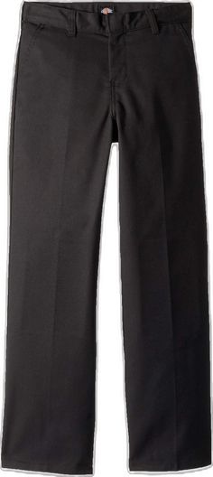 Classic Solid Bottoms With Comfort Waistband, Classic Bottoms With Comfort Waistband, Classic Relaxed Fit Bottoms With Zip Fly, Classic Fitted Pants With Comfort Waistband, Boys Uniforms, Uniform Pants, Formal Pants, Dickies Pants, Flat Front Pants