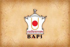 the logo for baps is displayed on a brown background