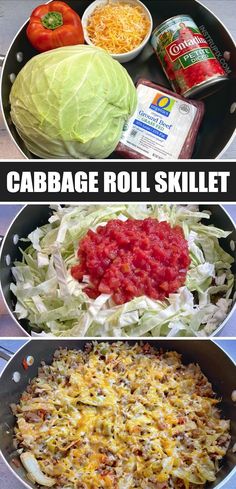 cabbage roll skillet is an easy, keto - one pan meal